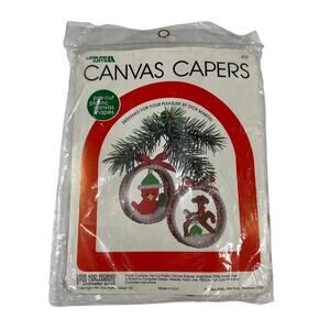 Vintage Canvas Capers Deer & Redbird Ornament Kit 1981 Dick Martin USA
